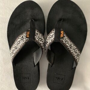 Teva Black and White Patterned Sandals